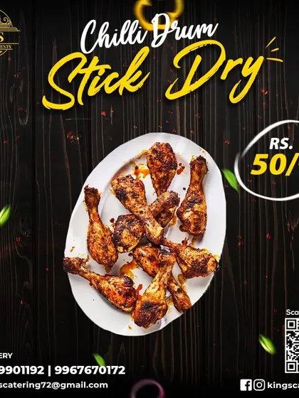 Spice up your life with my delicious Chilli Drumstick Dry for only 50 rupees. It's the perfect quick and satisfying snack.