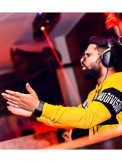 Leaning into the music. This shot captures the physical energy I put into my performances.