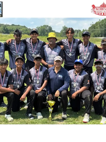 The CYCA Elites U-23 team posing with their championship trophy in St. Louis, USA. Our players are consistently proving themselves in competitive tournaments.