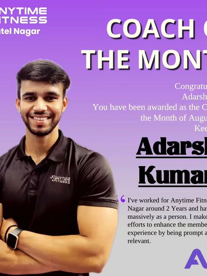 Honored to be named Coach of the Month for August 2023. My goal is always to enhance the member experience by being prompt, relevant, and dedicated.