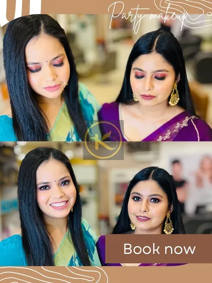 A graphic inviting you to book your party makeup appointment. I create looks for all kinds of events and celebrations.