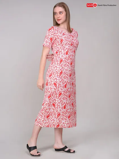 A duplicate side view of the printed dress, providing a consistent look for the product gallery.