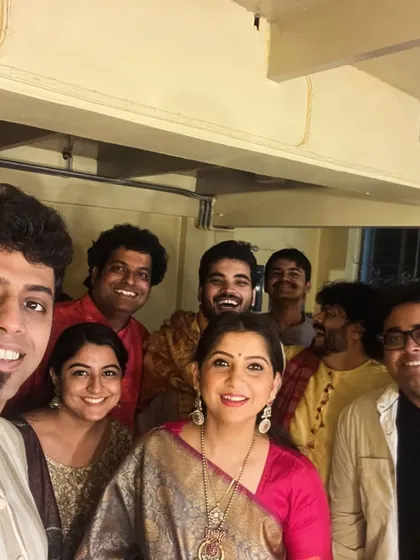 Happy faces after an energetic and inspiring performance by Vidushi Kaushiki Chakraborty didi. It's a joy to be part of this musical community.