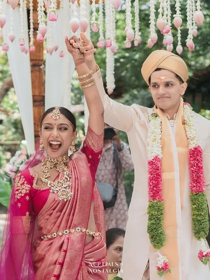 The couple's jubilant expressions capture the excitement of being pronounced husband and wife at our heritage venue.