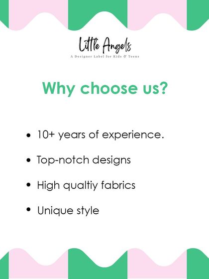 Why choose us? With over 10 years of experience, we deliver top notch designs using high quality fabrics for a unique style.