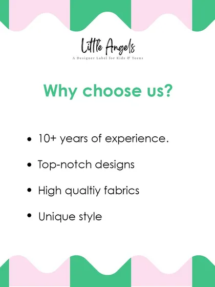 With over ten years of experience, I use high quality fabrics to create unique designs. I am committed to delivering top notch clothing for your little ones.