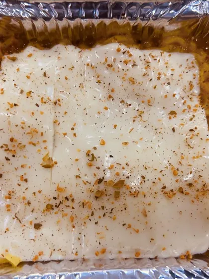 A close-up of my baked Cheese Maggi. It's a simple dish but I make it special with a generous layer of cheese on top.