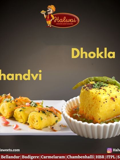 My Dhokla is steamed to perfection, while my Khandvi is a light and tasty roll of gram flour and yogurt.