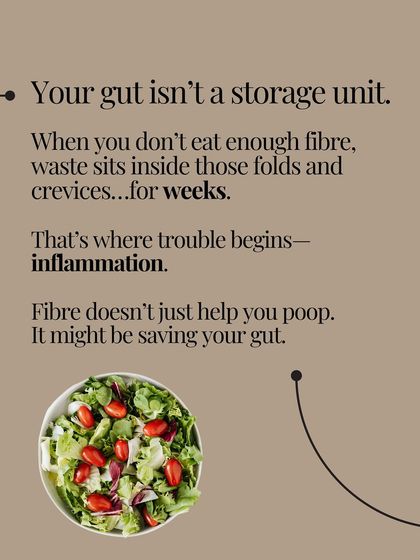 When you don't eat enough fiber, waste can sit in your gut for weeks, leading to inflammation. Fiber doesn't just help you poop; it might be saving your gut.