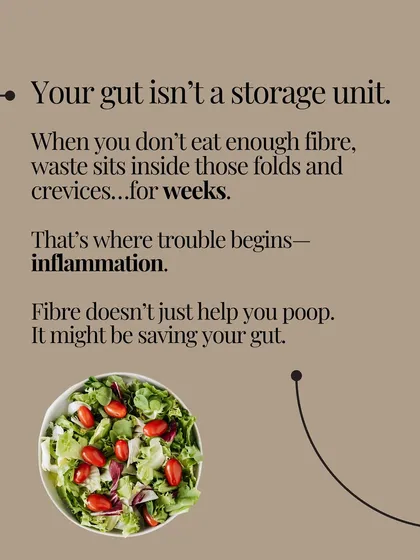 When you don't eat enough fiber, waste can sit in your gut for weeks, leading to inflammation. Fiber doesn't just help you poop; it might be saving your gut.