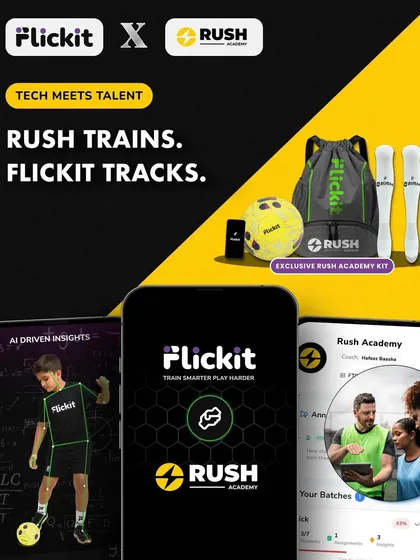 Tech Meets Talent. We partner with Flickit, India's leading AI-powered football platform, to give our players a competitive edge. Our training incorporates AI-driven insights to track performance, refine technique, and accelerate development.