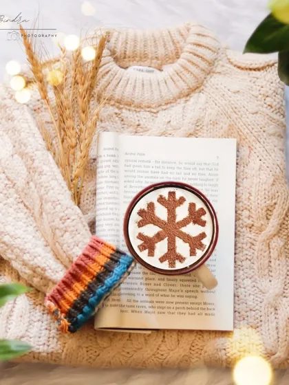 Cozy winter vibes wrapped in warmth. I created this flatlay with a hot cup of cocoa, a favorite book, and a chunky knit sweater to capture the feeling of a peaceful winter day.