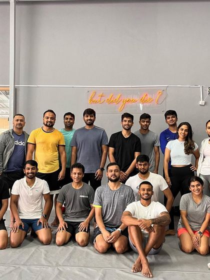 The full crew after a glute-focused workout. Stronger together.