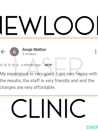 A screenshot of a Google review from our client, Anuja Mathur. She expresses her happiness with the results, the friendly staff, and the affordable charges at our clinic, reflecting the positive experience we strive to provide.