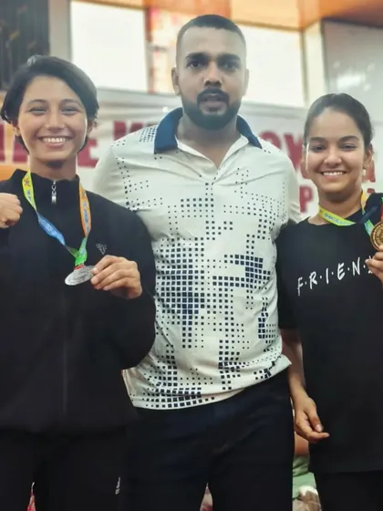 Happy moments with my winning team. These female fighters earned their medals through pure dedication.