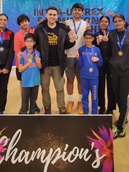 Posing with the young champions from an Intra-Utrex tournament. While my focus is corporate events, the principles of sportsmanship and celebrating success are universal, and I love seeing the next generation of players thrive.