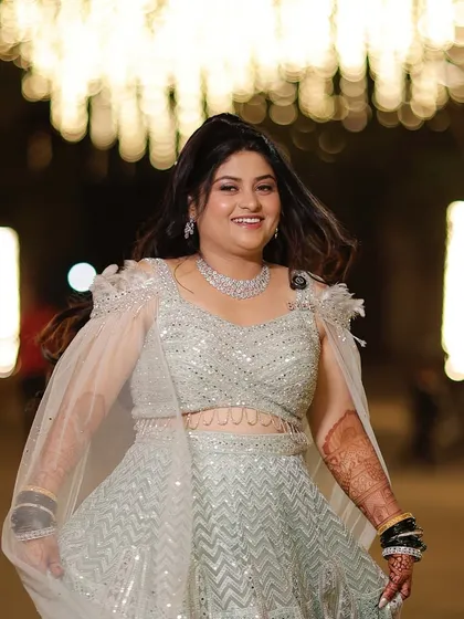 A beautiful, happy portrait of the bride. Her skin is glowing, and the soft glam makeup enhances her natural features perfectly.
