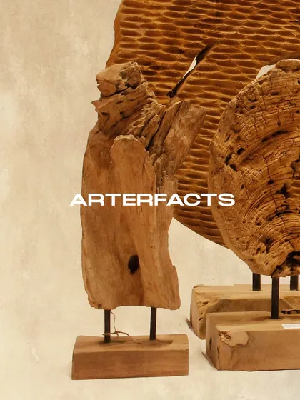 These are more than just objects; they are stories told in wood. I handcraft each artifact from unique pieces of teak, shaping them into abstract forms that bring a raw, artistic energy to any room.