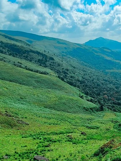 The endless rolling green hills that are characteristic of our treks.