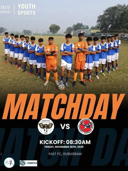 Match day announcement for our U-17 team in the RF Youth Sports league. The boys are dedicated and ready.