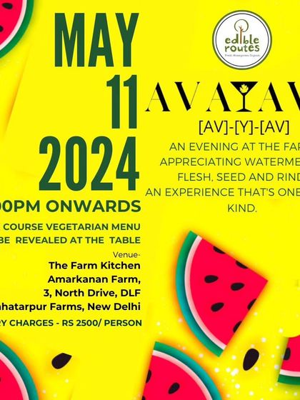 An evening dedicated to appreciating watermelon in all its forms: flesh, seed, and rind. A unique six-course vegetarian menu to be revealed at the table.