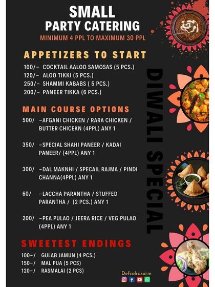 DefCol Rasoi - Catering for Small Events Festive & Special Occasion Menus photo 5