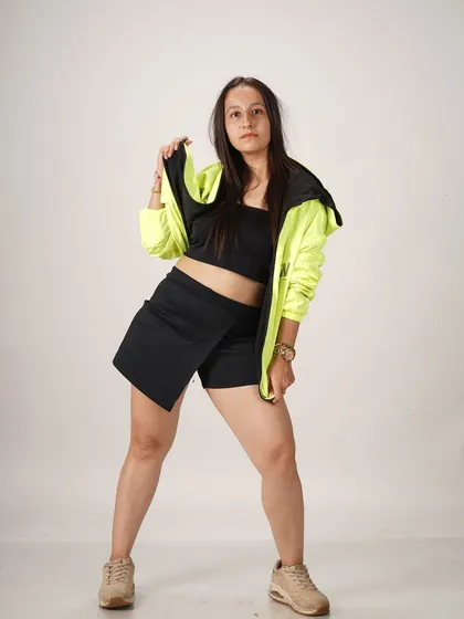 A confident stance from my photoshoot. My goal is to empower my students to feel this same confidence when they dance.