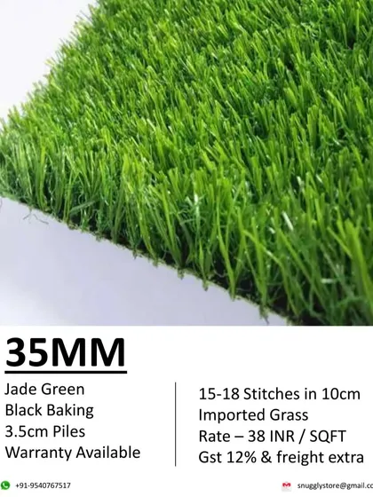 Our 35mm Jade Green grass. A very popular all-rounder with a 3.5cm pile, balancing a lush look with practicality.