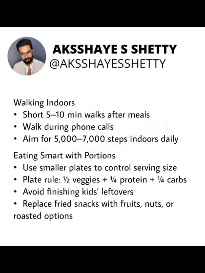 For housewives, I know the challenge of balancing family needs with your own health. My program is designed with your reality in mind, offering practical tips like indoor walking, smart portion control using smaller plates, and quick at-home workouts you can actually stick to.