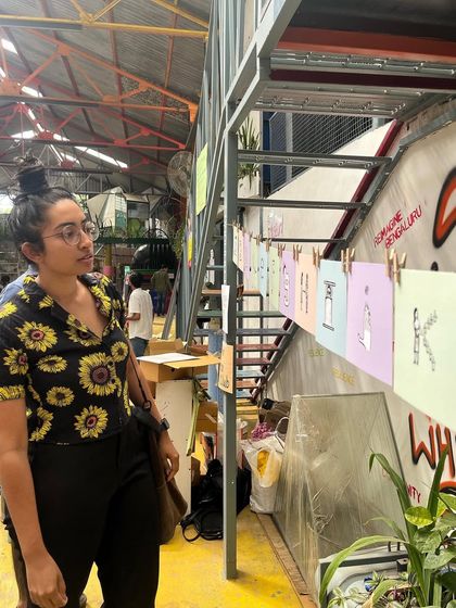 The 'Mental Health Alphabet' is a series I started during the pandemic to spark conversations around mental wellbeing. Each letter illustrates a condition or feeling related to mental health. Displaying them on a clothesline alludes to the idea that these states are not permanent parts of our identity.