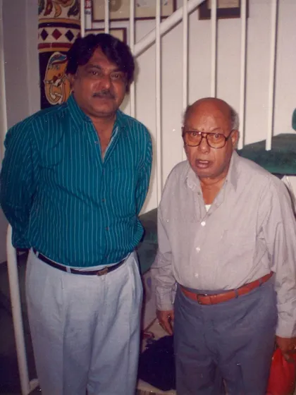 My Guru, Late Shri Arup Banerjee, with his Guru. This picture represents the sacred chain of the Guru-Shishya Parampara.