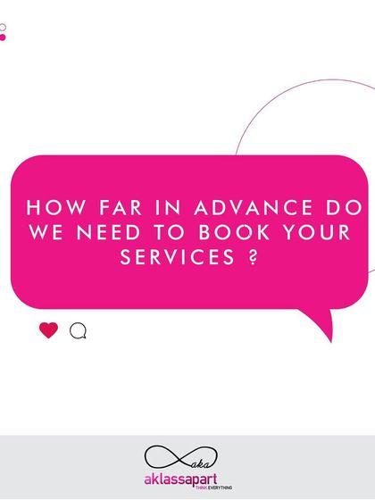 "How far in advance do we need to book your services?" Booking well in advance is key, especially for destination events, to secure the best venues and vendors.