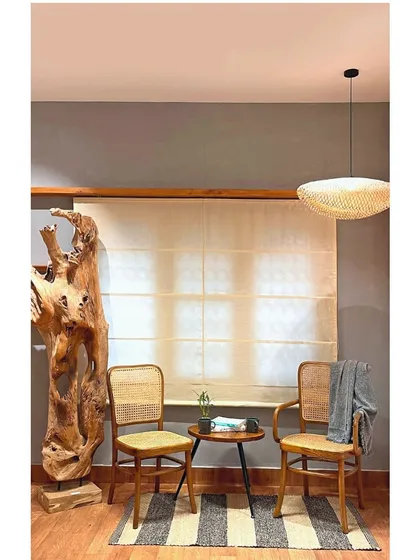 A cozy corner featuring my 'Tara' and 'Jawa' teak chairs. These pieces are designed to bring timeless style and natural beauty into the home.