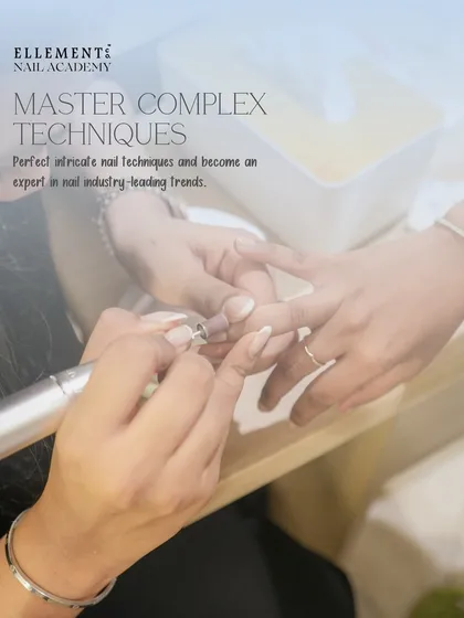 We help you master complex techniques. Our courses are designed to help you perfect intricate, industry-leading trends, like using an e-file for precise shaping and prep.
