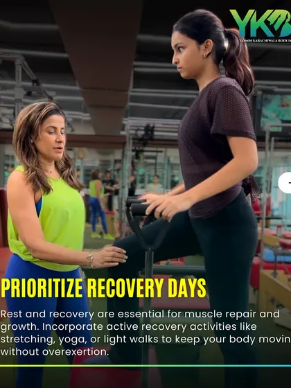 Rest and recovery are essential for muscle repair and growth. We always prioritize recovery days and incorporate active recovery like stretching or light walks to keep your body moving without overexertion.