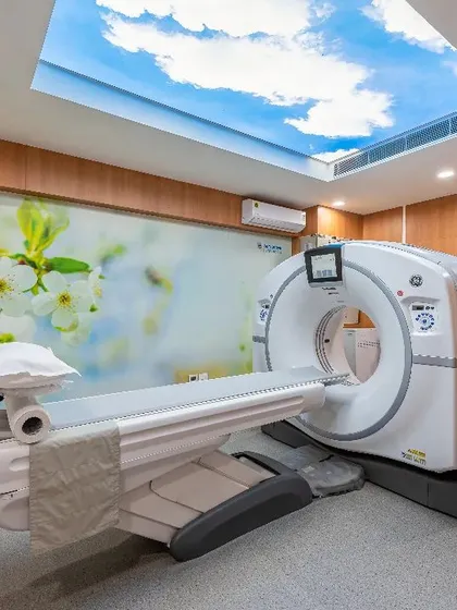 The ongoing digital revolution requires that healthcare architecture evolves in sync with technology. This advanced diagnostic imaging suite, featuring a CT scanner, is designed to accommodate the latest medical equipment while ensuring the underlying infrastructure supports future digital and IoT integrations.
