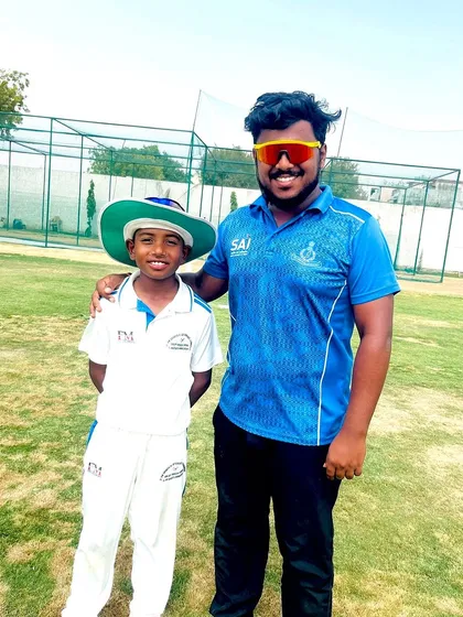 Abhinav Chauhan after a brilliant spell where he took 6 wickets in a match.