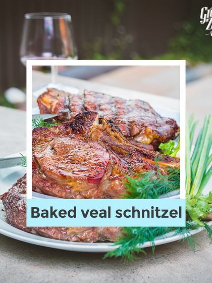 A baked veal schnitzel, with its delicate meat and crispy coating, pairs nicely with a smooth red wine like our Merlot, which complements without overwhelming.