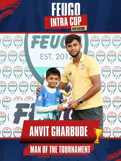 Anvit Gharbude, named Man of the Tournament for his dominant performance in the U-13 age group.