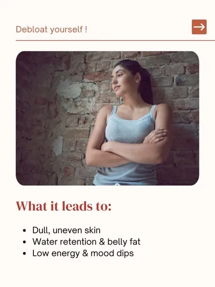 If left unchecked, chronic bloating can lead to dull skin, water retention, belly fat, and low energy. It's more than just discomfort; it's a sign that your overall wellness is being compromised.