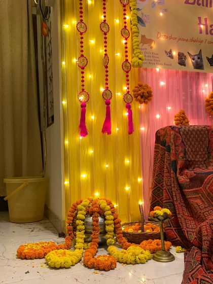 The Trendy Party - Wedding & Pre-Wedding Event Decoration Vibrant Haldi & Mehendi Setups photo 12