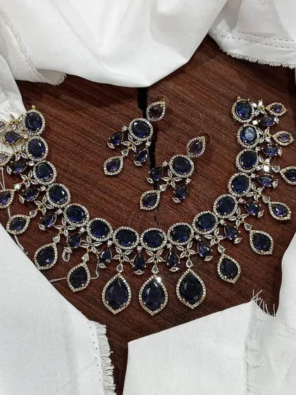 A royal blue version of the AD necklace.
