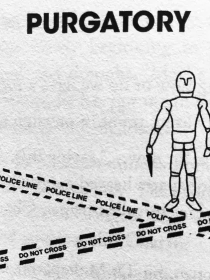 The illustration for 'Purgatory.' If you have a book, blog, or website, I can create a consistent set of illustrations to help tell your story visually.