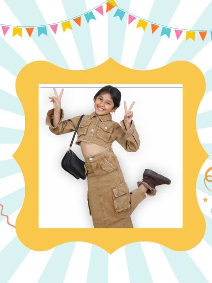 For the little fashionistas, I bring in brands that are on-trend and fun. This coordinated cargo set is perfect for a stylish kid with a big personality.