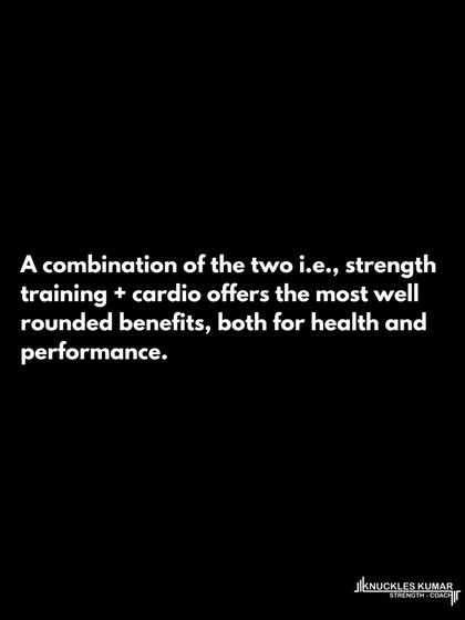 Is strength training better than cardio? That's the wrong question. Both deliver different stimuli and elicit different, yet equally important, health benefits. A combination of both is the most effective approach for overall health, performance, and reducing cardiovascular disease risk.