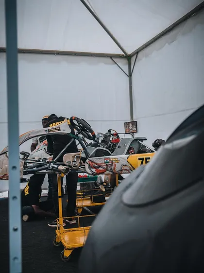 A look inside our pit garage during a race weekend.