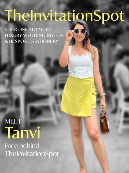 Hi, I'm Tanvi, the creative mind behind The Invitation Spot. I pour my heart into designing bespoke stationery that tells your unique story and makes your special day unforgettable.