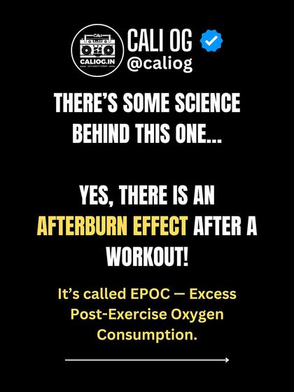 There's some science behind this one. Yes, there is an afterburn effect, and it's called EPOC, or Excess Post-Exercise Oxygen Consumption.