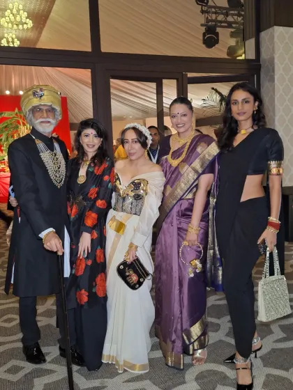 With fellow guests at 'The Art of Adornment' event by FDCI. The theme was celebrating Indian accessories, and everyone brought their best traditional game.