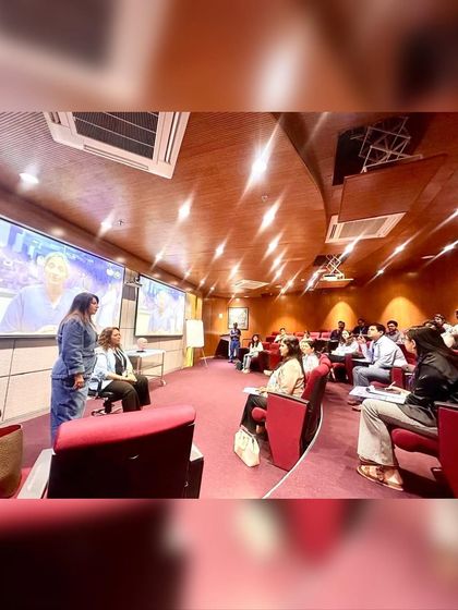 A wide shot of my hands-on training session at IMMAS Mumbai, where I spoke about the art and science of facial injectables to an engaged audience.